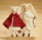 Two German Bisque Dollhouse Dolls as Nurses 400/500