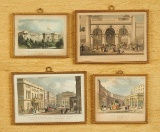 Four Framed Engravings of London Street Scenes, Early 1800s 400/500