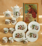 German Porcelain Tea Service with Christmas Theme 300/400