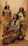 Three Exhibition Size Native American Dolls 