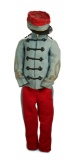 Child-Sized French Toy Military Costume in Pale Blue and Red 300/400