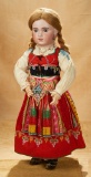 French Bisque Bebe 1907 by Jumeau/SFBJ with Folklore Costume 1100/1500
