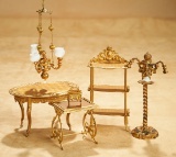 Group, German Ormolu Miniature Accessories and Furniture 1200/1500