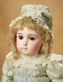 Lovely French Bisque Brown-Eyed Bebe Triste by Emile Jumeau 9000/12,000