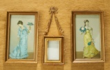 Pair of Framed Prints of Fashionable Women 200/300