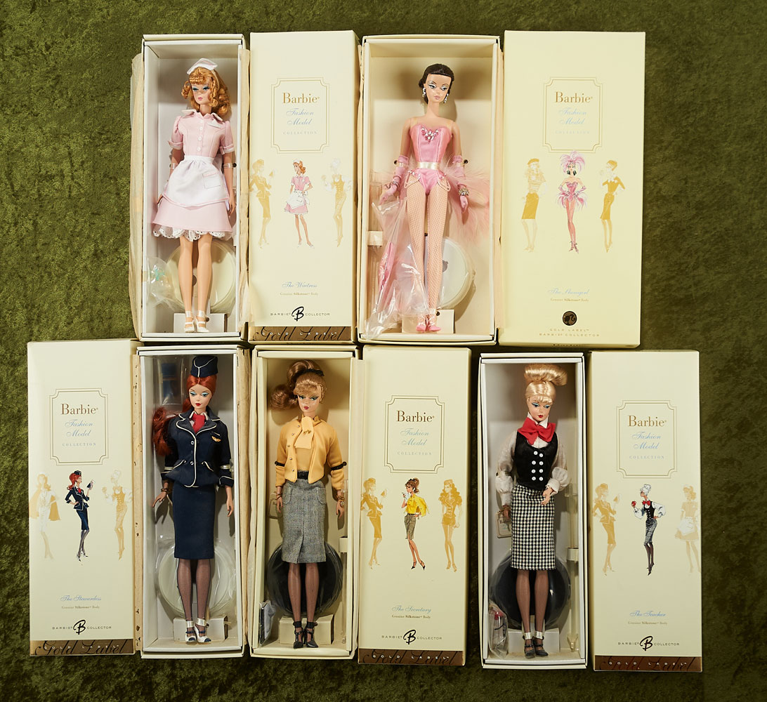 Lot of five Silkstone Barbie dolls; Teacher, | Proxibid