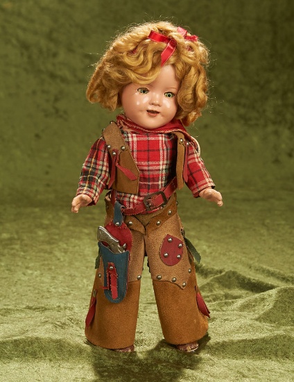 11" American composition Shirley Temple as Texas Ranger by ideal