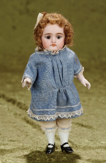 8" German All-bisque miniature doll, model 190 in nice antique costume