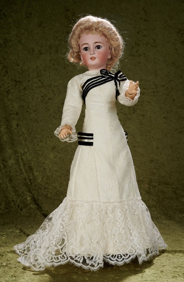 24" German bisque lady doll, 119, by Simon and Halbig with lady body, original wig $1000/1300