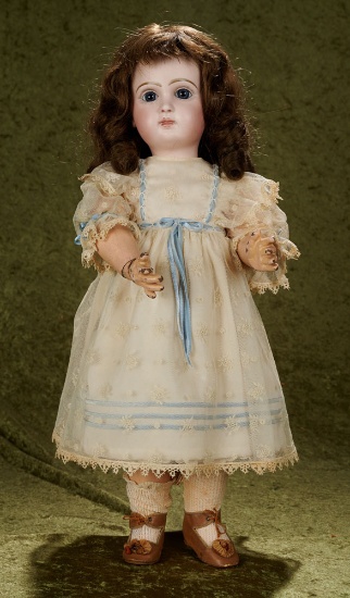 21" French bisque bebe by Emile Jumeau with closed mouth, original signed body $2700/3100