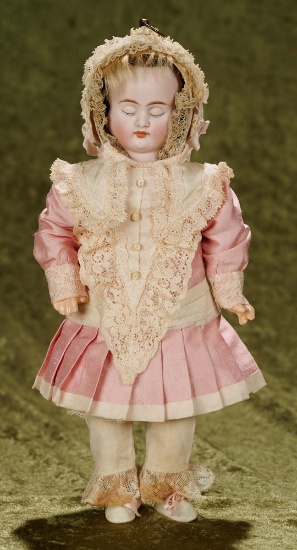 11" German bisque three-faced character doll by Carl Bergner in rare petite size $900/1100