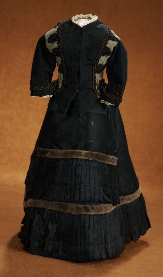 Black Silk Gown for Lady Doll  $300/400