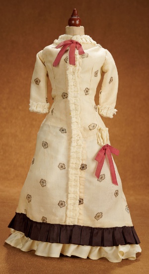 Ivory Linen Day Dress for Lady Doll  $200/300