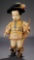 Black-Haired Character Boy with Hand-Painted Pipe, 300 Series 700/900