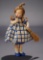 Brunette-Haired Miniature Girl with Broom, Model 1 200/300