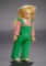 Blonde-Haired Miniature Girl in Green Overalls 300/400