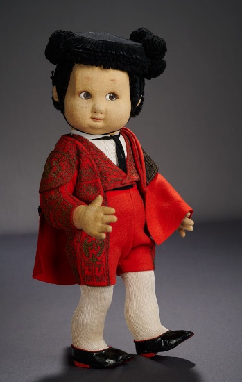 Rare Early Portrait Doll of Famed Bullfighters "Bombita", Model 267 1500/1800