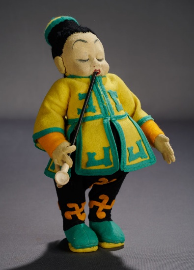Early Trademark Model of Chinese Opium Smoker with Pipe 1100/1300