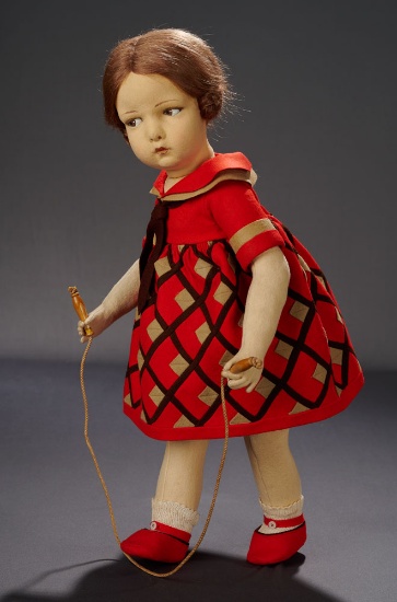 Girl in Red Checkered Dress with Jump Rope, Series 109/30 1200/1500