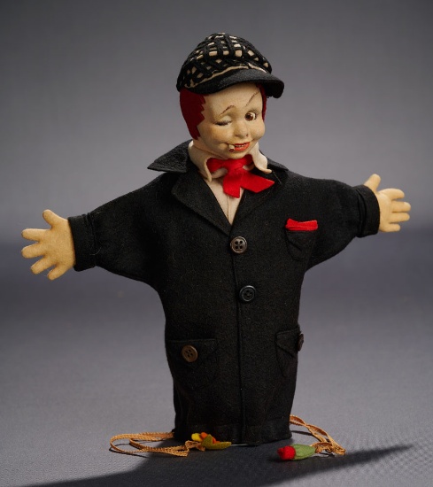 Felt "Winker" Hand Puppet Variation of Jackie Coogan 600/800