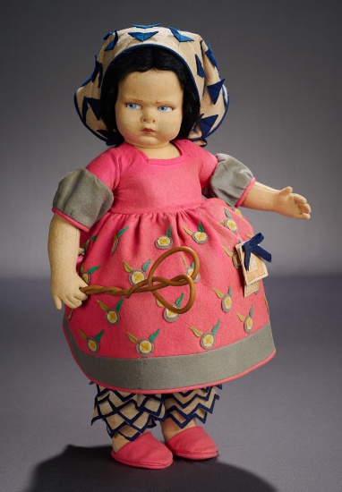 Black-Haired Frowning Character Girl with Fancy Pantalets, Series 1500/L 1200/1500