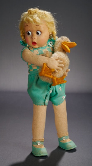 Blonde-Haired Girl with Glass Googly Eyes, Model 250 1200/1600