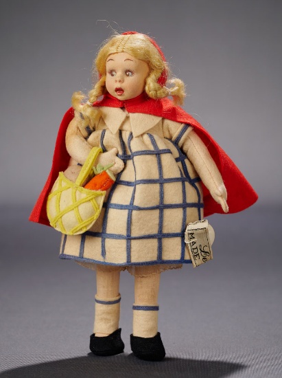 Blonde-Haired Miniature Girl, Model 10, as Little Red Riding Hood 300/400