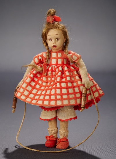 Brunette Miniature Girl with Jump Rope 300/400