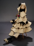 Rare Boudoir Doll with Half-Closed Eyes, Model 161, with Metal Button  2200/2800
