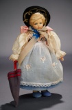 Blonde-Haired Girl in Traditional Costume, Rare Face Modeling, Series 310/114 600/800