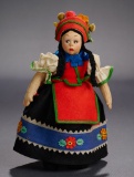 Black-Haired Miniature Girl in Traditional Tuscany Costume 300/400
