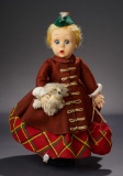 Blonde-Haired Girl with Glass Googly Eyes in Scottish Costume 1200/1600