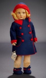 Blonde-Haired Character Girl in Navy Blue Coat, Model Lucy 40 700/900