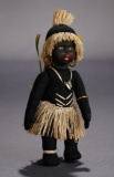 Rare Black-Complexioned Miniature in Native Costume 500/700