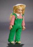 Blonde-Haired Miniature Girl in Green Overalls 300/400