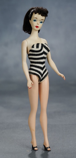 Brunette #3 Barbie Doll, 1959 era  $300/500
