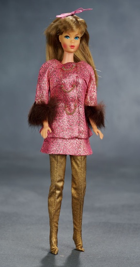 Twist 'n Turn Ash Blonde Barbie, 1967, Wearing "Golden Groove" Fashion $200/300