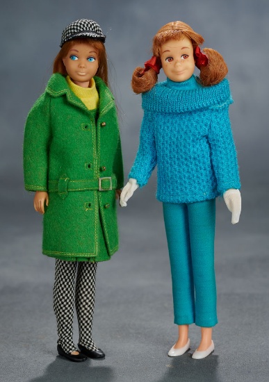 Titian Skipper and Skooter Dolls in "Town Togs" and "Outdoor Casuals"  $150/200