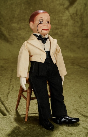 16" American Composition Charlie McCarthy in Original Costume with Monocle by Effanbee