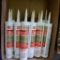 12 tubes of almond GE silicone II. Most or all dated 2017, tubes feel soft.