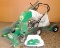 Billy Goat Ride-On wide area lawn vacuum with extra bag and more. Machine starts and runs well.