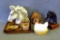 Horse thermometer, horse theme planter, nesting chicken figurine and more. Planter is approx. 5-1/2