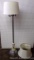 Beautiful antique floor lamp with decorative stone accent. Approx. 62-1/2