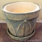 Beautiful large Roseville pot with saucer and liner. Approx. 16-1/2