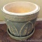 Beautiful large Roseville pot with saucer and liner. Approx. 16-1/2