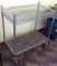 Metal cart with two shelves. Approx. 18