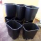 Eight Rubbermaid Commercial Product trash cans. Approx. 13-1/2