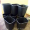 Eight Rubbermaid Commercial Product trash cans. Approx. 13-1/2
