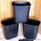 Three Rubbermaid Commercial Product trash cans. Approx. 13-1/2