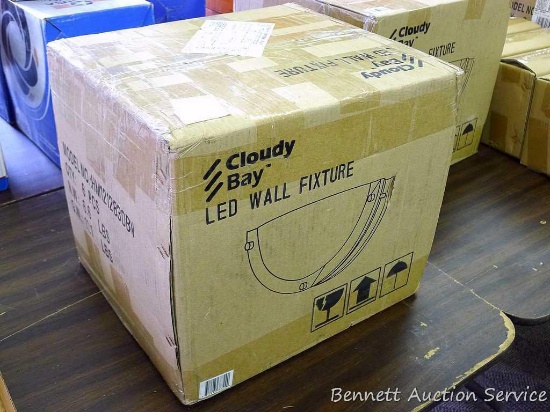 Cloudy Bay LED wall fixtures, 6 lights in box, NIB.